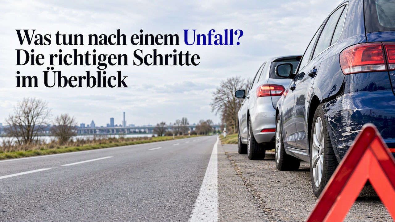 1793031456682_Unfallfahrzeuge-und-Warndreieck-am-Stra-enrand Unfallfahrzeuge und Warndreieck am Straßenrand
